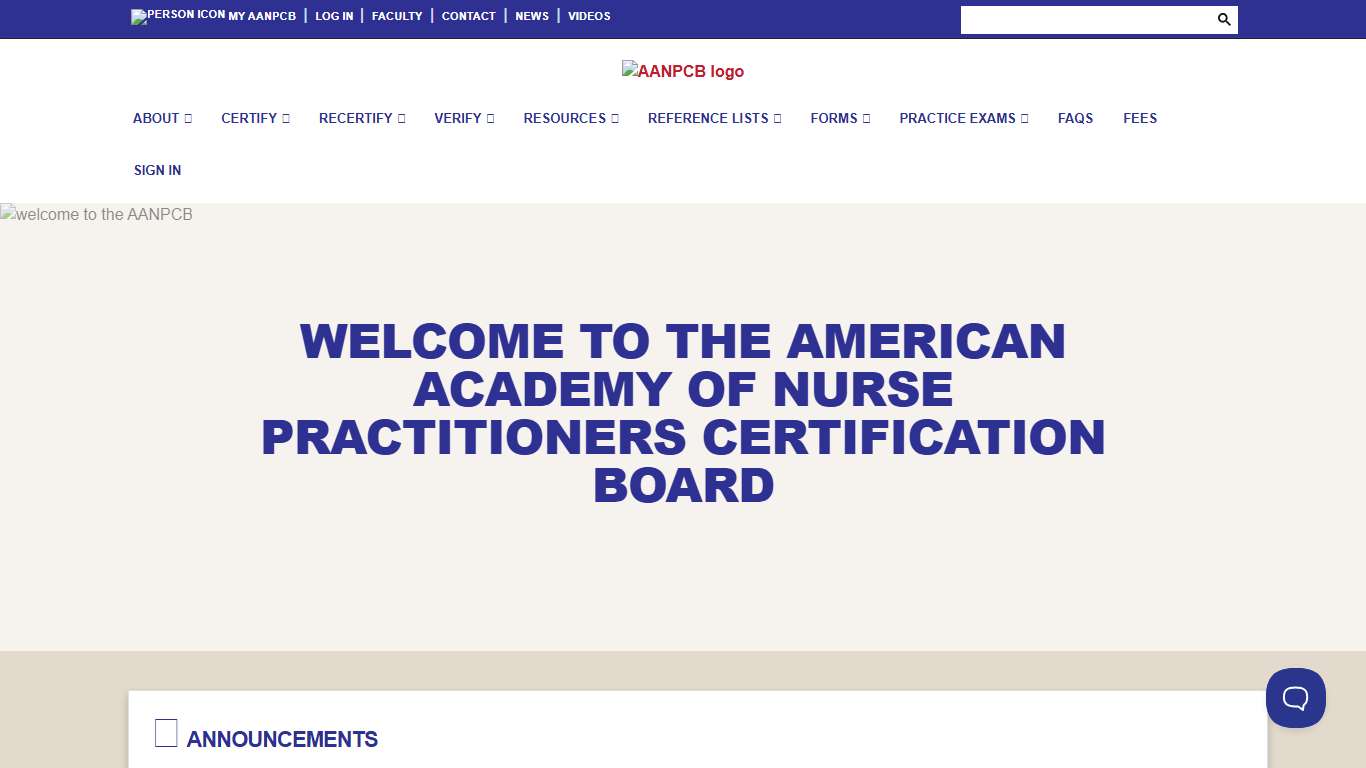 The American Academy of Nurse Practitioners Certification Board
